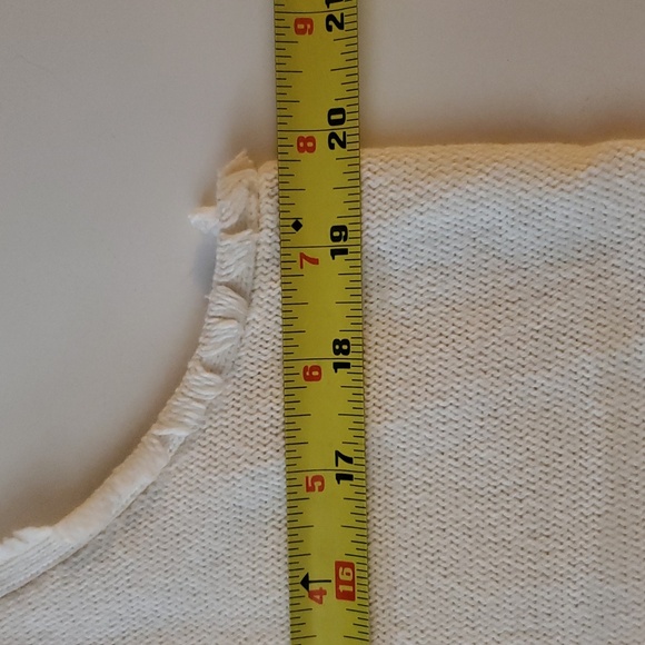 Madewell Villagrove Sweater Tank Size Large Bright Ivory BoHo Minimalist Summer - Picture 11 of 12